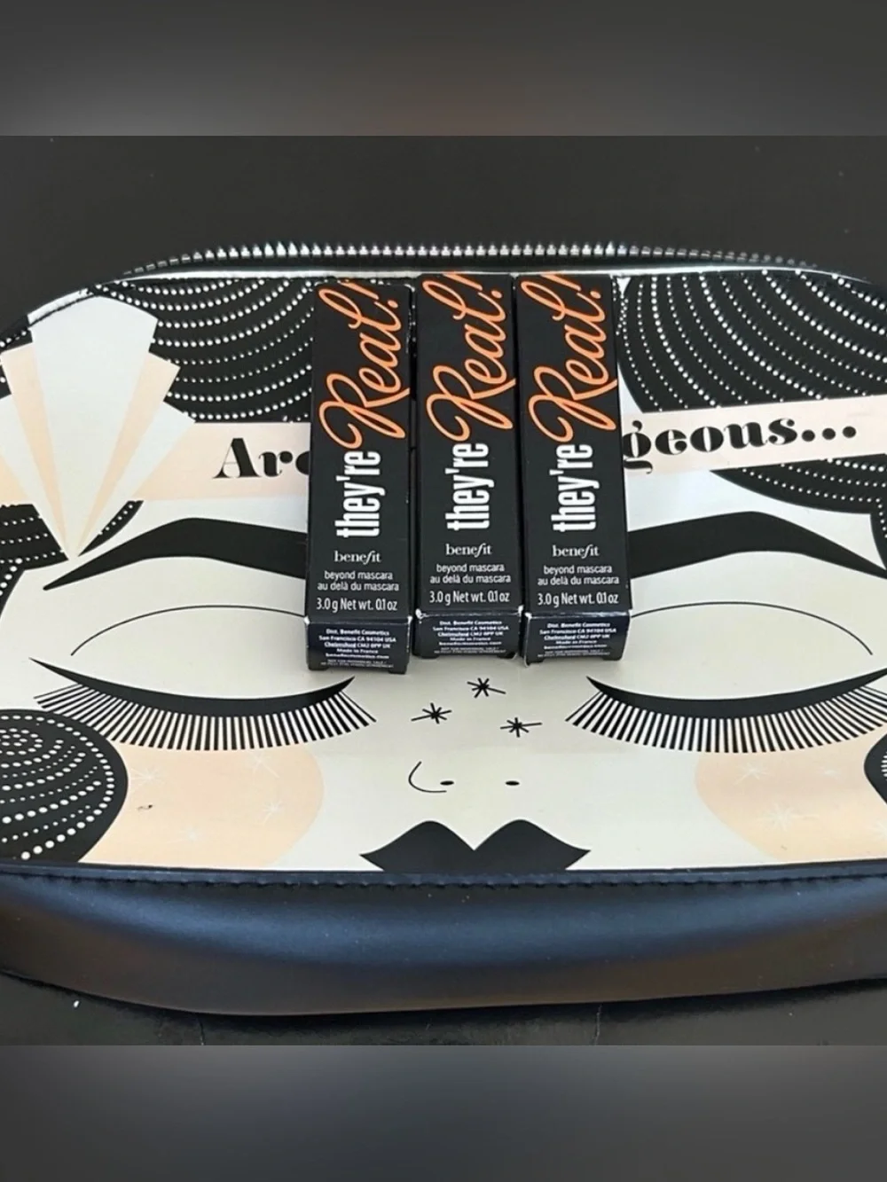 Benefit They're Real Mascara Trio with Art Dee Makeup Bag